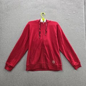 Disney Parks Women Hoodie XL Red Plaid Fleece Minnie Ears Holiday Bow